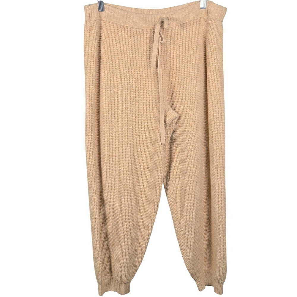 Women's Aerie Large Short Waffle Knit Jogger Sweatpants Loungewear Cozycore